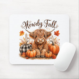 Tapis De Souris Bonjour automne vache des Highlands Action de grâc