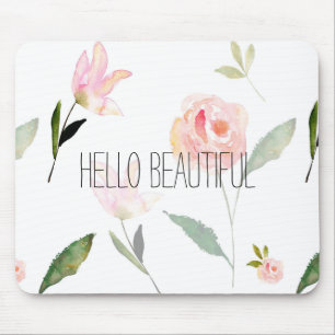Tapis De Souris Bonjour belle aquarelle florale