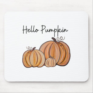 Tapis De Souris Bonjour Citrouille Automne Halloween Graphique