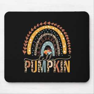 Tapis De Souris Bonjour Citrouille Leopard Arc-en-ciel Saison d'au