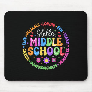 Tapis De Souris Bonjour Équipe Collège Groovy Premier Jour D'École