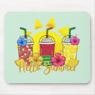 Tapis De Souris Bonjour Été Vibrant Fruit Tropical Smoothie