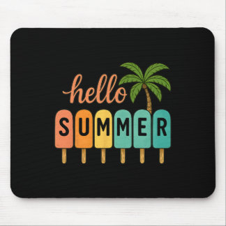 Tapis De Souris Bonjour Gif de Glace de Vacances d'Été de Plage de