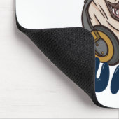 Tapis De Souris Bonjour humain Chien mignon (Coin)