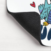 Tapis De Souris Bonjour humain oiseau mignon (Coin)