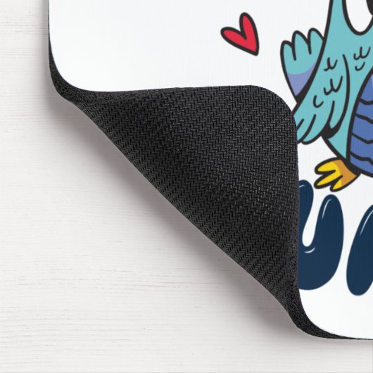 Tapis De Souris Bonjour humain oiseau mignon (Coin)