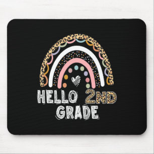Tapis De Souris Bonjour Leopard Rainbow 2e année Retour à l'école 