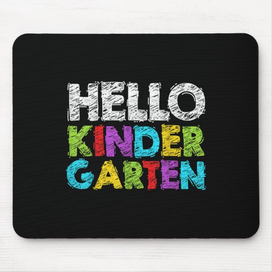 Tapis De Souris Bonjour maternelle drôle de rentrée scolaire étudi (Devant)