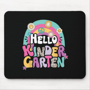 Tapis De Souris Bonjour maternelle Retour À L'École Enseignant Gar