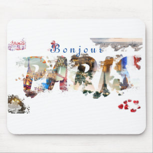 Tapis De Souris Bonjour Paris Souris Pad