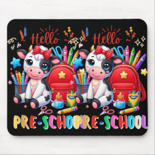 Tapis De Souris Bonjour Préscolaire Jolie Vache 100e Jour De La St