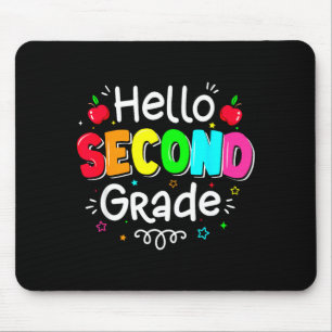 Tapis De Souris Bonjour professeur de garçon fille de deuxième ann