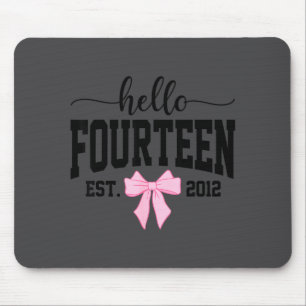 Tapis De Souris Bonjour Quatorze Fondé en 2012 Coquette Nœud 14e A