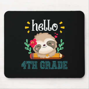 Tapis De Souris Bonjour Quatrième Année Retour À L'École Mignonne