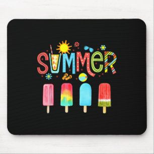 Tapis De Souris Bonjour Vacances Été Glace Crème Popsicle Ice Loll