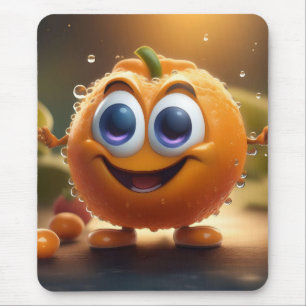 Tapis De Souris Bonne Animée 3d Orange,
