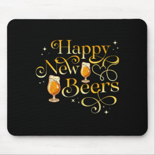 Tapis De Souris Bonne année bièreuse drôle de fête du Nouvel An
