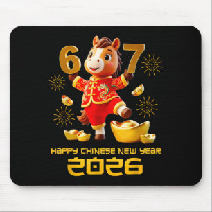 Tapis De Souris Bonne année chinoise 2026 Cheval drôle 6 7 Mème 6