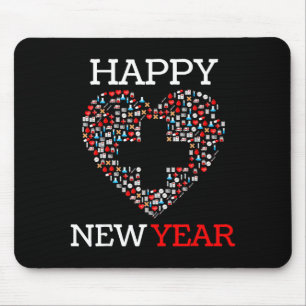 Tapis De Souris Bonne année Infirmière Cœur 2023 Drôle Pratique in