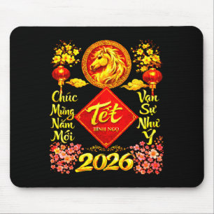 Tapis De Souris Bonne année lunaire 2026 Année du Cheval Tet Ng