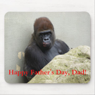 Tapis De Souris Bonne Fête des pères, papa ! Gorilla Mousepad