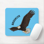 Tapis De Souris Bonne illustration de dessin d'aigle à chauve-sour (Avec souris)