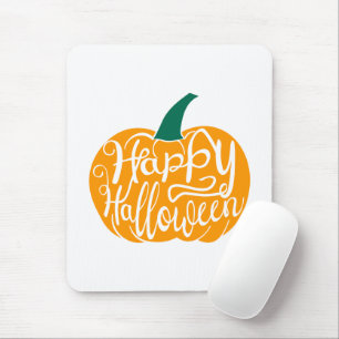 Tapis De Souris Bonne lettre Halloween sur citrouille sculpté