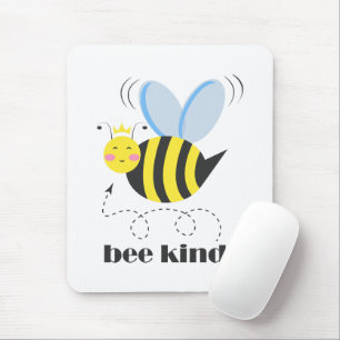 Tapis De Souris Bonne princesse d'abeille avec couronne et slogan