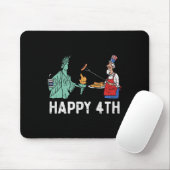 Tapis De Souris Bonne Quatrième Statue De Liberty Oncle Sam Funny  (Avec souris)