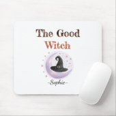 Tapis De Souris Bonne sorcière personnalisée Halloween Mousepad (Avec souris)