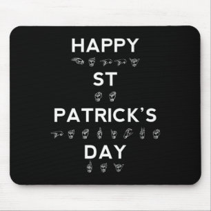 Tapis De Souris Bonne St Patrick's Day ASL Sensibilisation des sou