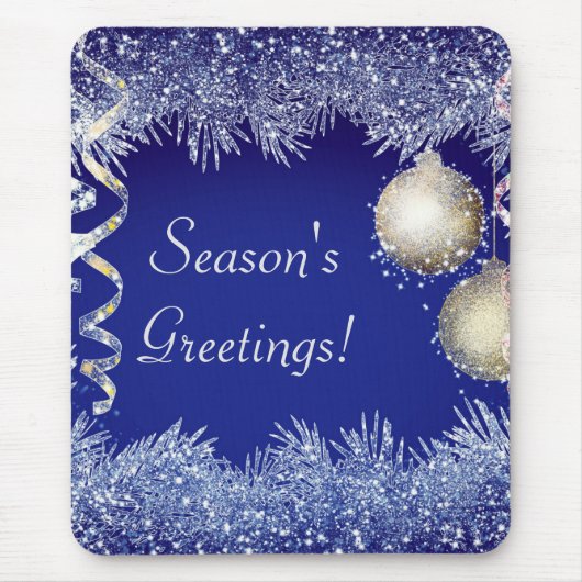 Tapis De Souris Bonnes Fêtes Noël Parties scintillant Noël (Devant)