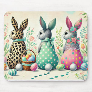 Tapis De Souris Bonnet de souris à trois motifs de Pâques Whimsica