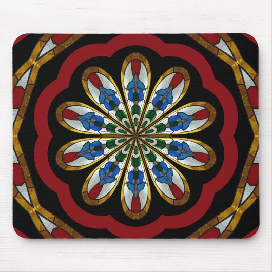 Tapis De Souris Bonsai Verre Kaleidoscopique Mousepad (Devant)