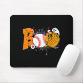 Tapis De Souris Boo Baseball Player Catcher Tcher Funny Halloween (Avec souris)