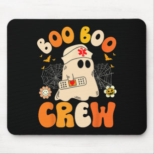 Tapis De Souris Boo Boo Crew Nurse Ghost Halloween