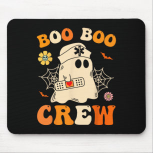 Tapis De Souris Boo Boo Crew Nurse Shirt Funny Ghost Retro Hallowe
