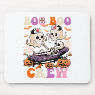 Tapis De Souris Boo Boo Infirmière d'équipage Halloween Fantôme Sq