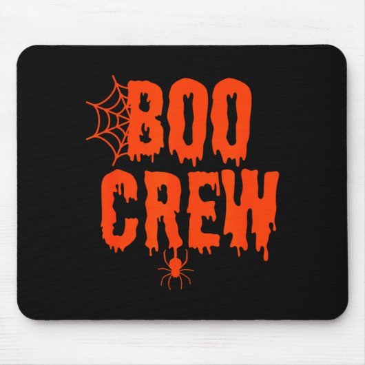 Tapis De Souris Boo Crew Funny Halloween Shirt For Group Costume F (Devant)