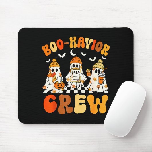 Tapis De Souris Boo-havior Crew Behavior Yst Halloween Aba (Avec souris)