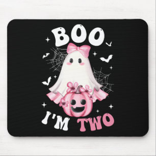 Tapis De Souris Boo Je suis deux 2e anniversaire fille rose Bow Ci