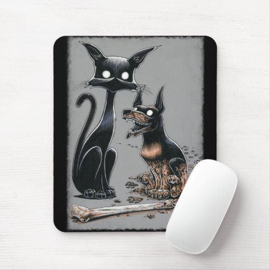 Tapis De Souris Boo Kitty fait un pub pour souris Buddy (Avec souris)