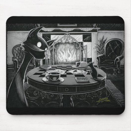 Tapis De Souris Boo Kitty Joue Cartes Plaque Souris (Devant)