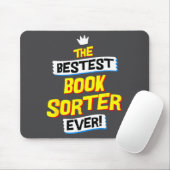 Tapis De Souris Book Sorter, Funny Job Occupation  (Avec souris)