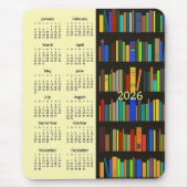Tapis De Souris Bookshelves 2026 Calendar Mousepad (Devant)