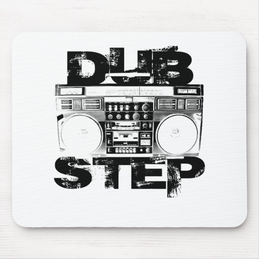 Tapis De Souris Boombox Dubstep Noir (Devant)