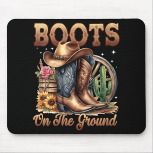 Tapis De Souris Boot Boot Cowboy Western Cowgirl Linedance V nec