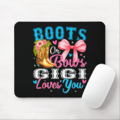 Tapis De Souris Boots Or Bows Gigi Loves You Gender Reveal Family (Avec souris)