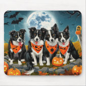 Tapis De Souris Border Collie Halloween Effrayant (Devant)