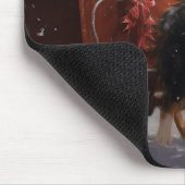 Tapis De Souris Border Collie Noël Saison Festive (Coin)